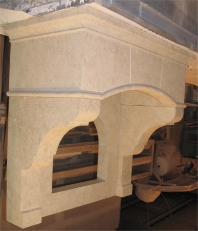 Range Hood Custom Limestone